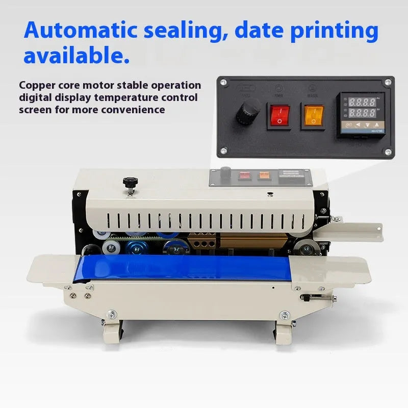 Mini L1 steel seal sealing machine with date printing function on tabletop