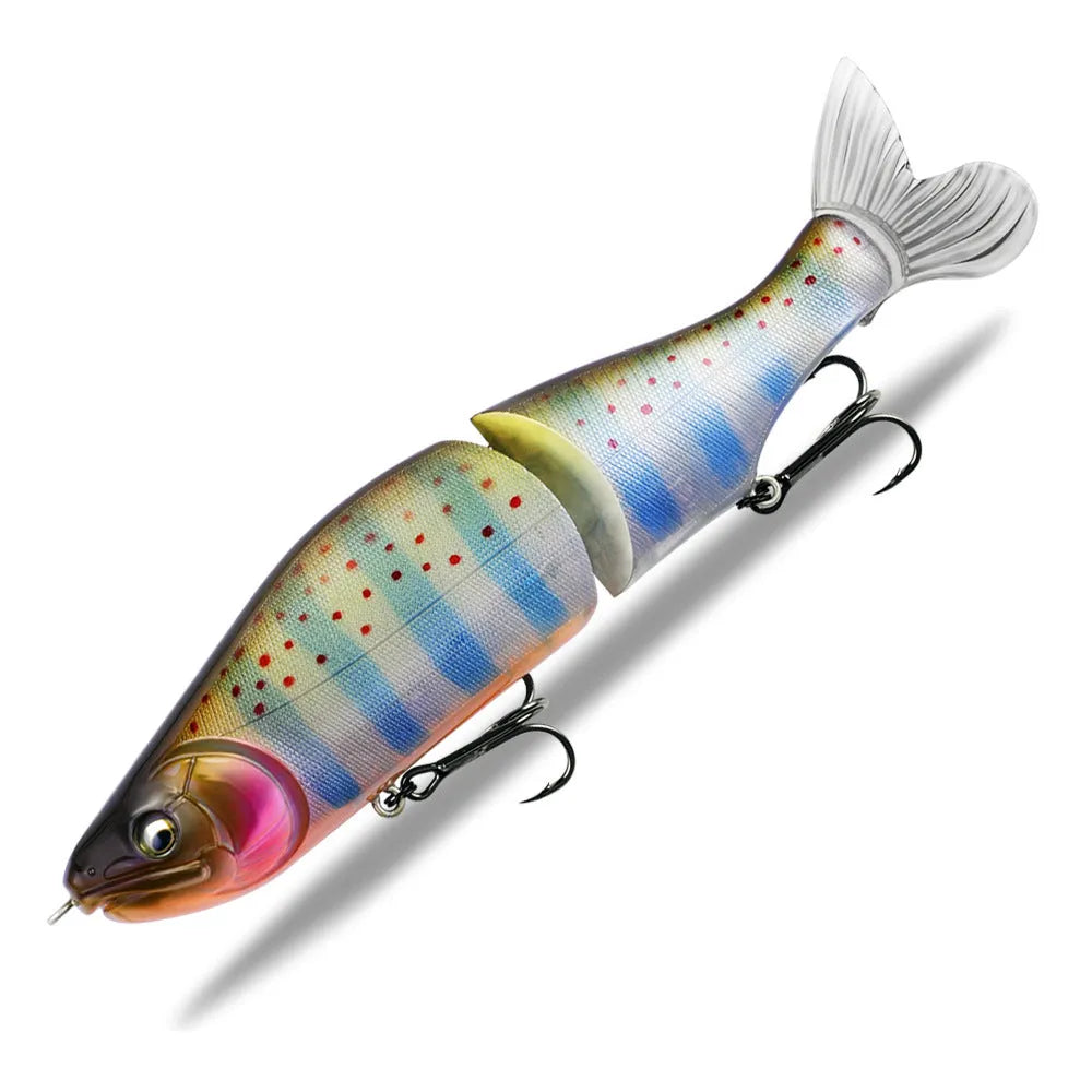185mm plastic fishing lure with swimming action in assorted colours for bass fishing