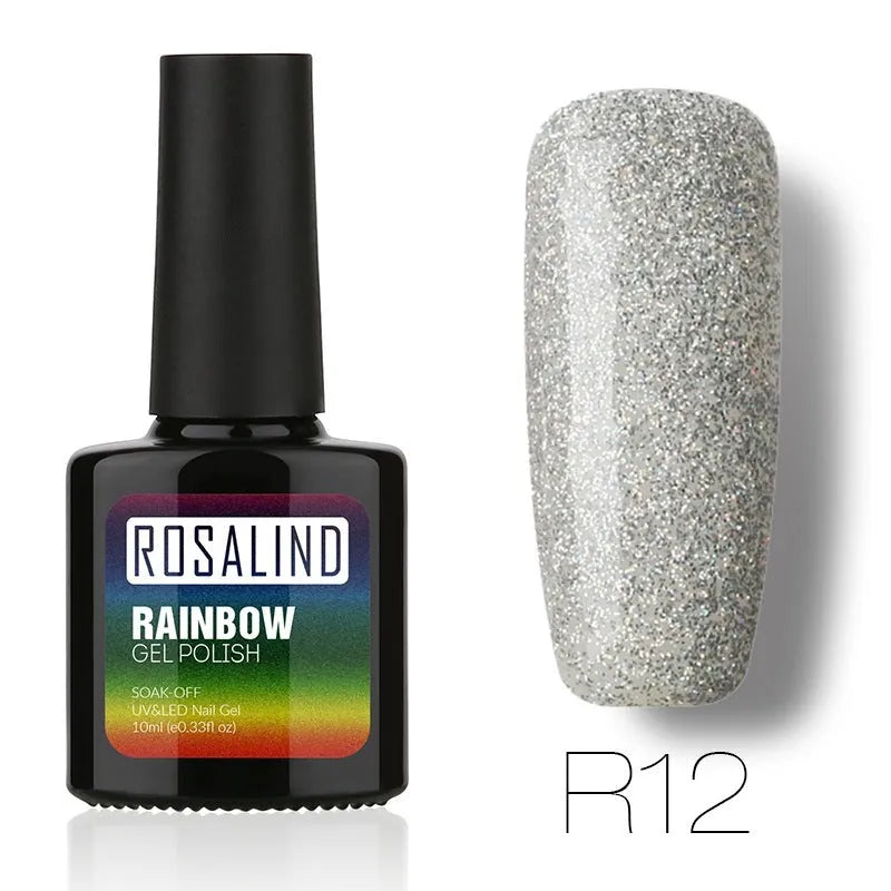 ROSALIND phototherapy gel nail polish bottle in RBR shade, glossy finish for UV/LED curing