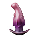 Liquid silicone masturbator sleeve in purple, gold, or black, shown in sizes S, M, L, and XL.