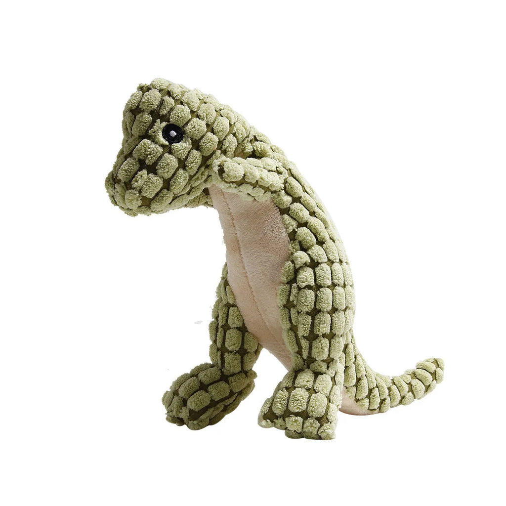 35 cm long dog chew toy with squeaker sound in grey, green or orange colours