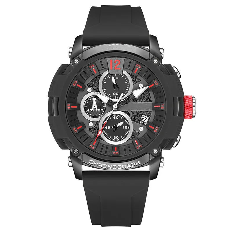 Men's multi-function watch with digital display, luminous hands, 51mm case, available in five colours