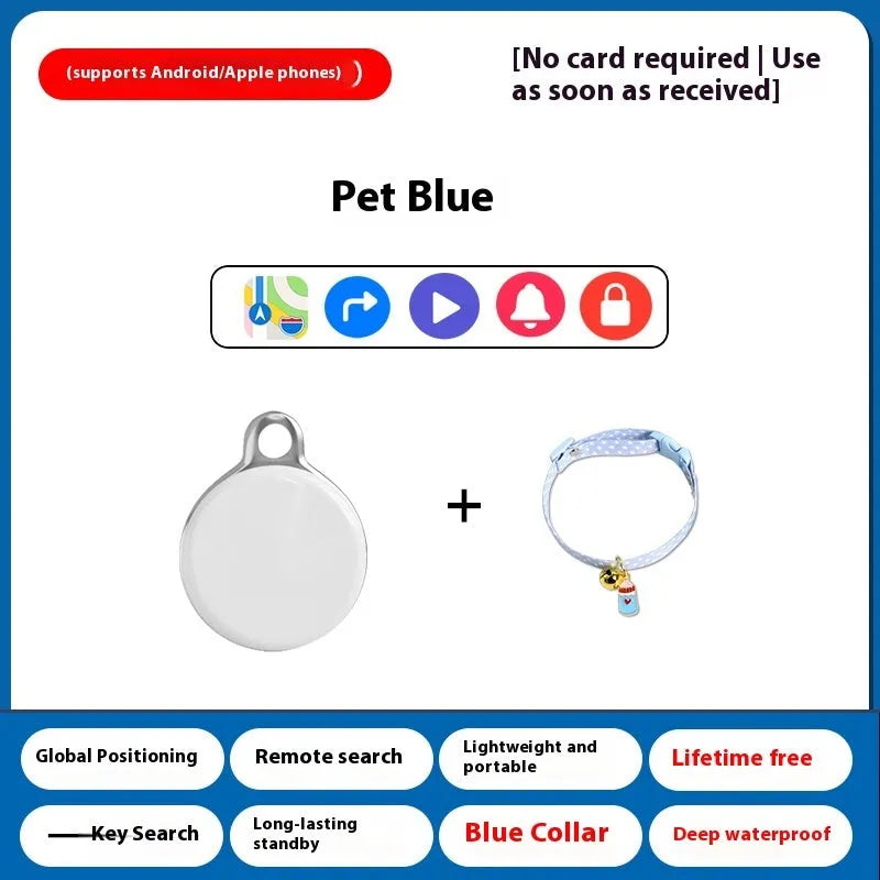 GPS pet locator device for cats and dogs with collar attachment