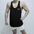 Men's basketball sleeveless vest in solid colour, loose fit, round hem, hot stamping design, polyester fibre fabric