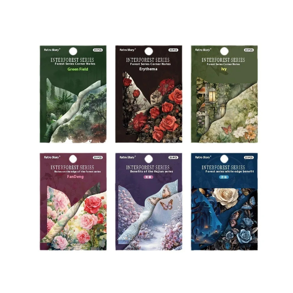 Set of printed paper bookmarks showing six colour options including Spring Vine, Pink Plum and Red Rose