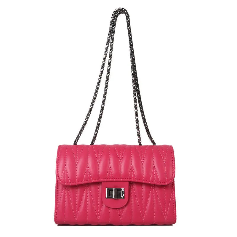 Retro textured diamond pattern small PU leather bag in a horizontal square shape, shown in beige colour.