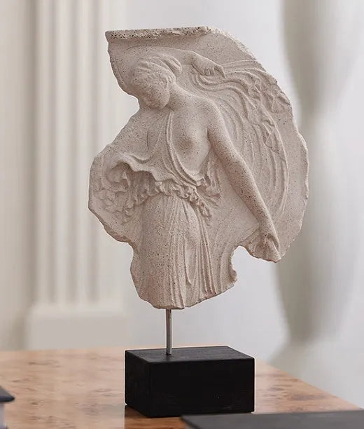 Italian-style wine goddess resin sculpture ornament measuring 35cm tall