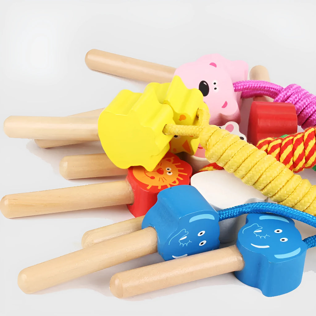 Cartoon animal skipping rope with cow pattern on a 2.8m cotton thread rope for children