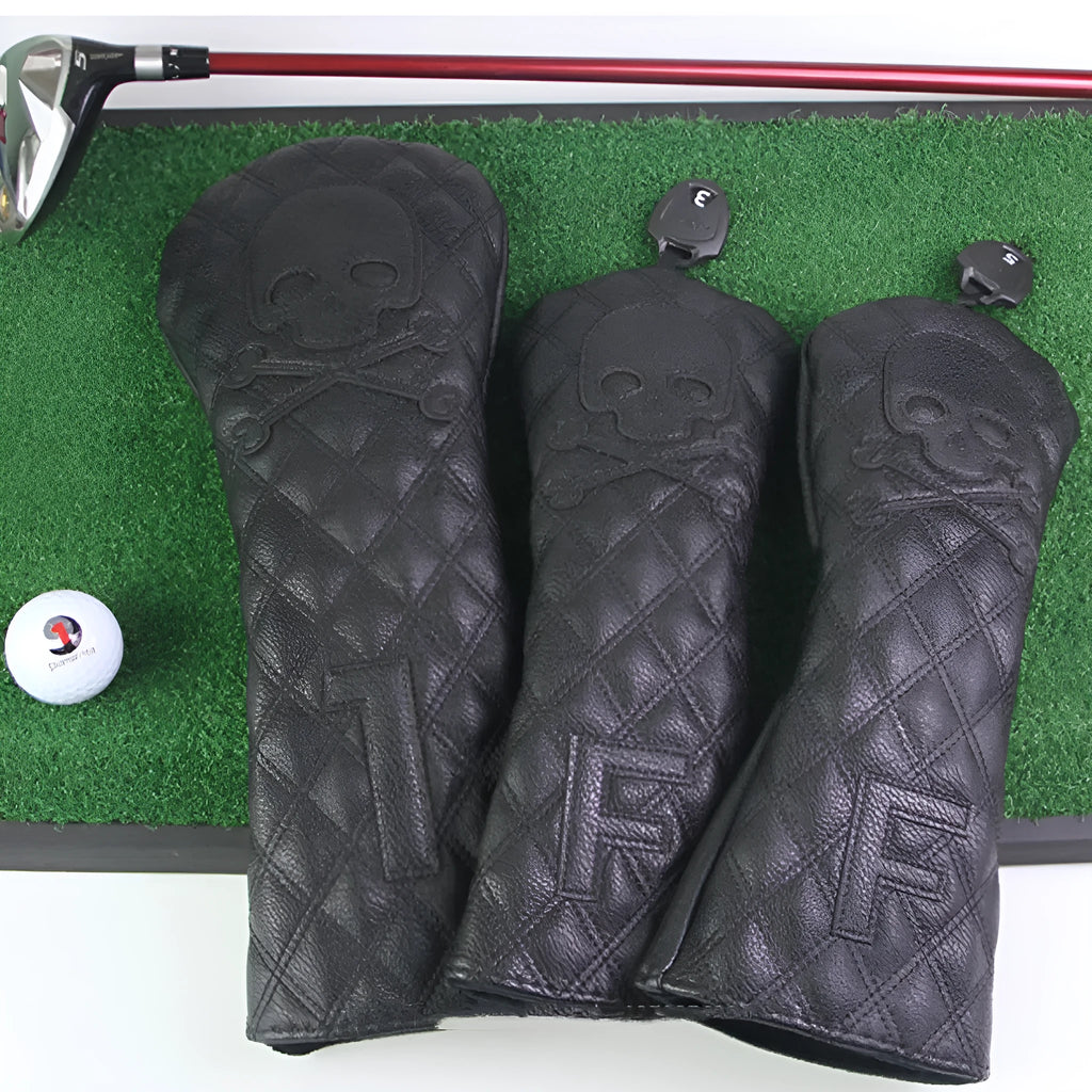 Golf wooden pole protective cover in black waterproof PU material