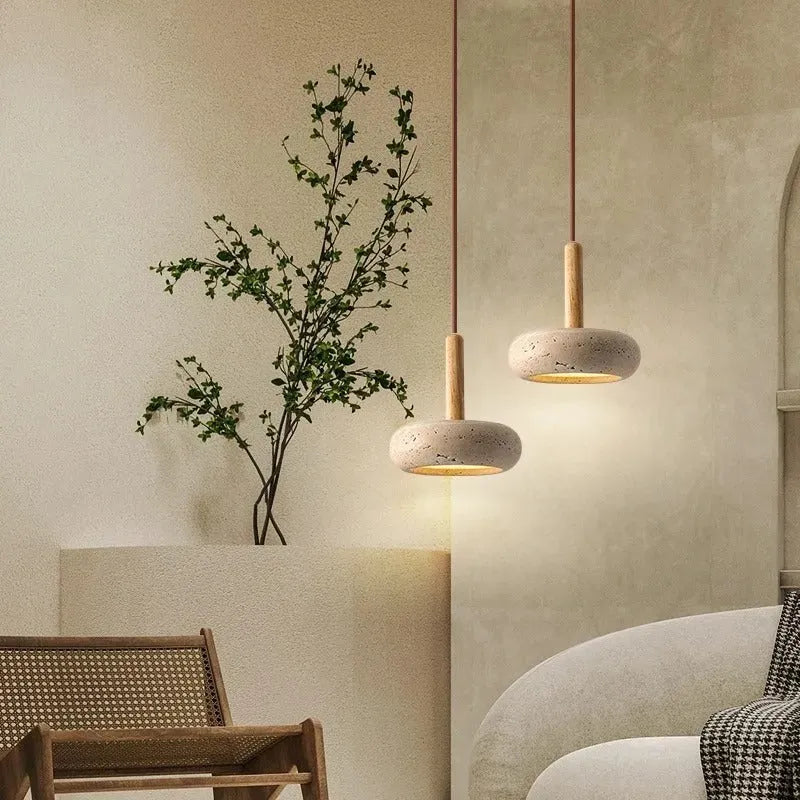 Huangdongshi small retro three-head droplight with 15cm diameter for bedroom or dining room