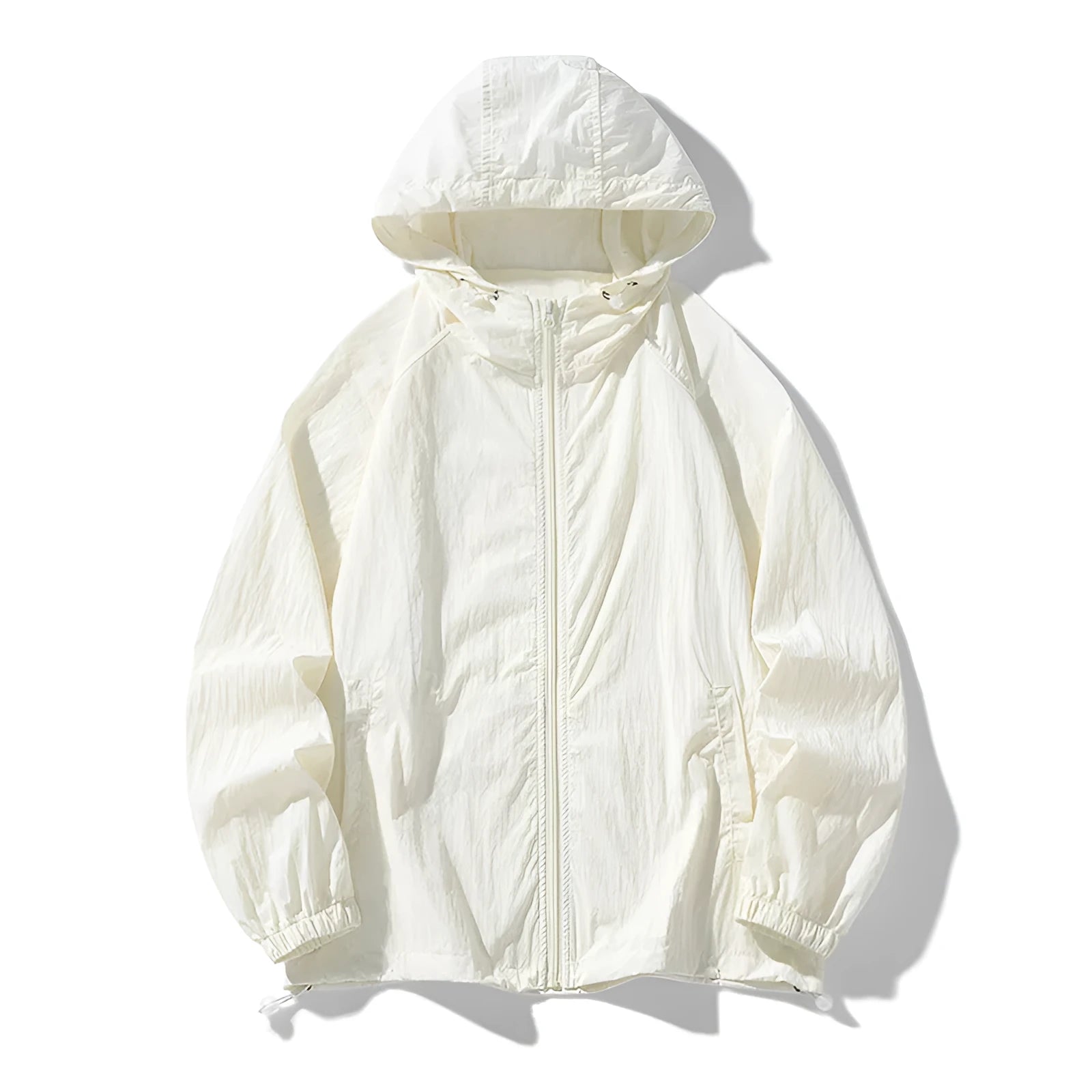 Outdoor sports jacket in chemical fibre blend fabric available in eight colours with loose fit design