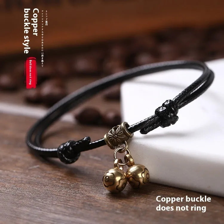 Adjustable nylon dog halter collar with brass bell or buckle in black, red, or coffee colour