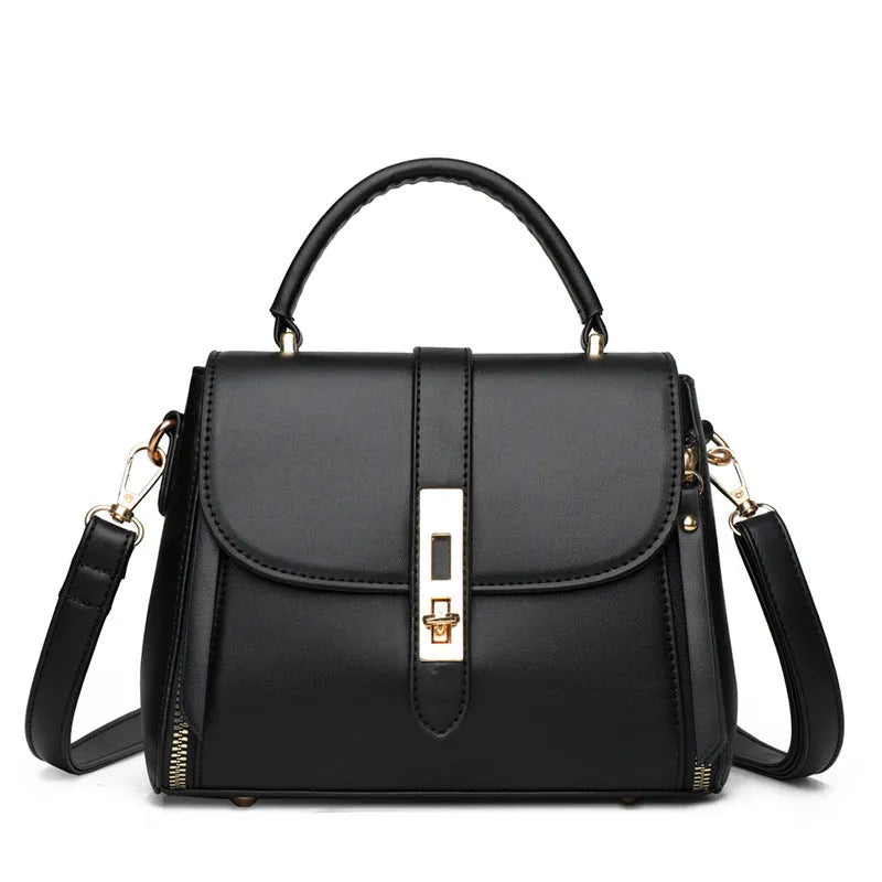 Soft PU leather women's messenger bag in square vertical design with single strap