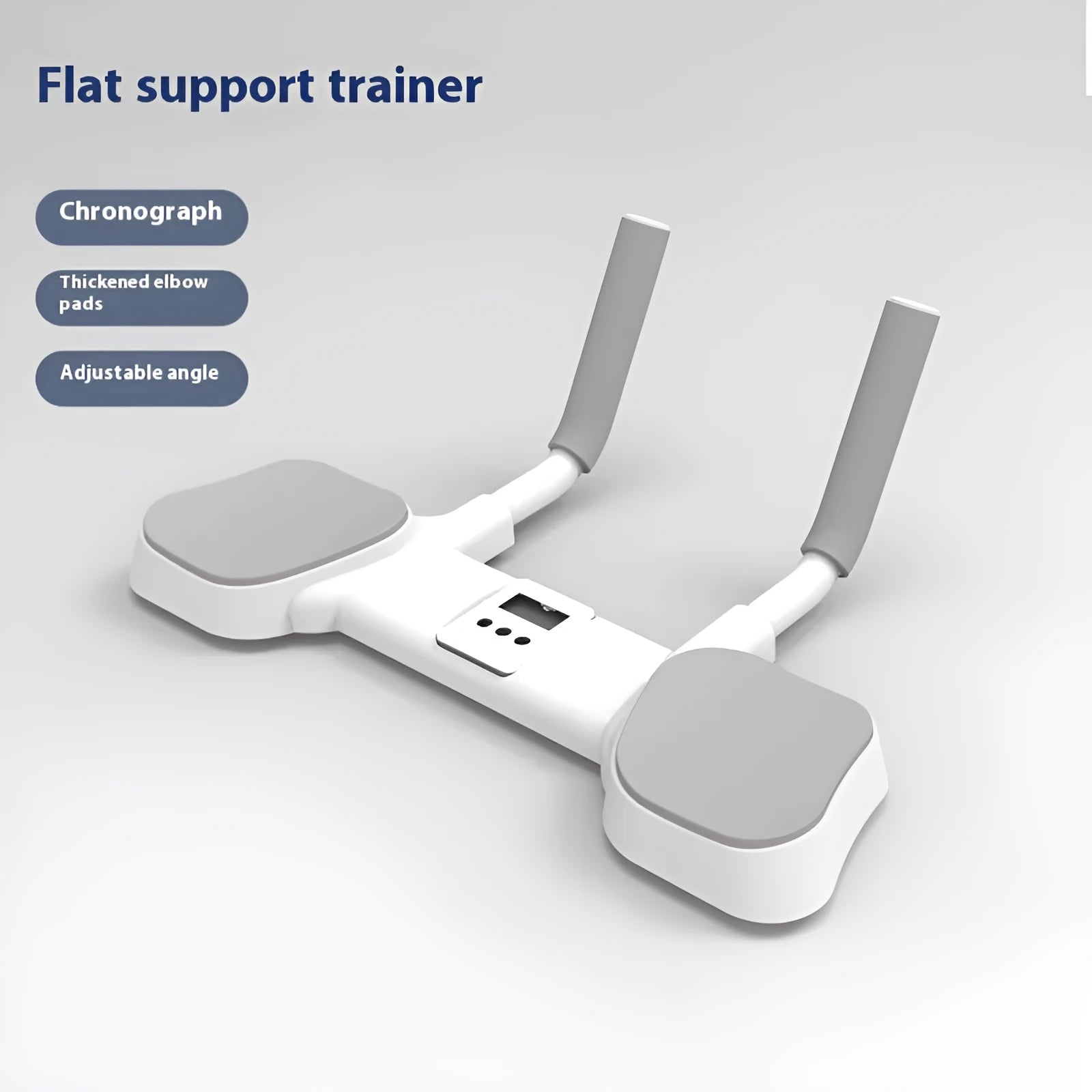 White flat support trainer with alloy aluminum tube frame and ABS components for household fitness