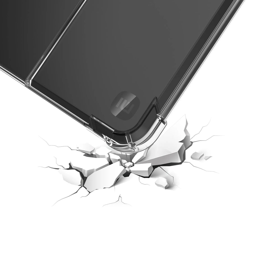 Transparent airbag protective phone case for 7-inch Xiaomi e-reader showing shockproof TPU construction