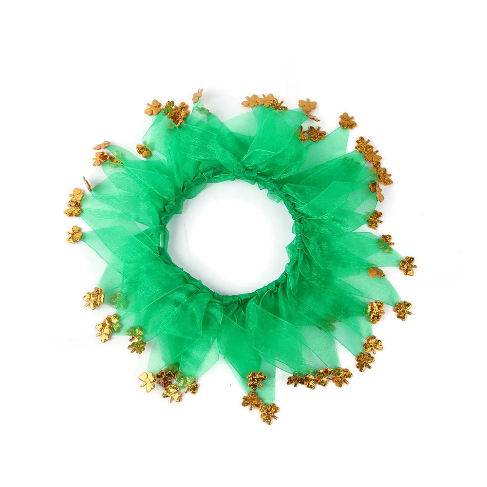 Tie-dye cloth pet dog collar in seasonal colours including Halloween and Christmas styles