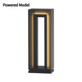 A modern geometric stainless steel acrylic outdoor garden lamp, 62cm tall, for solar or powered use.