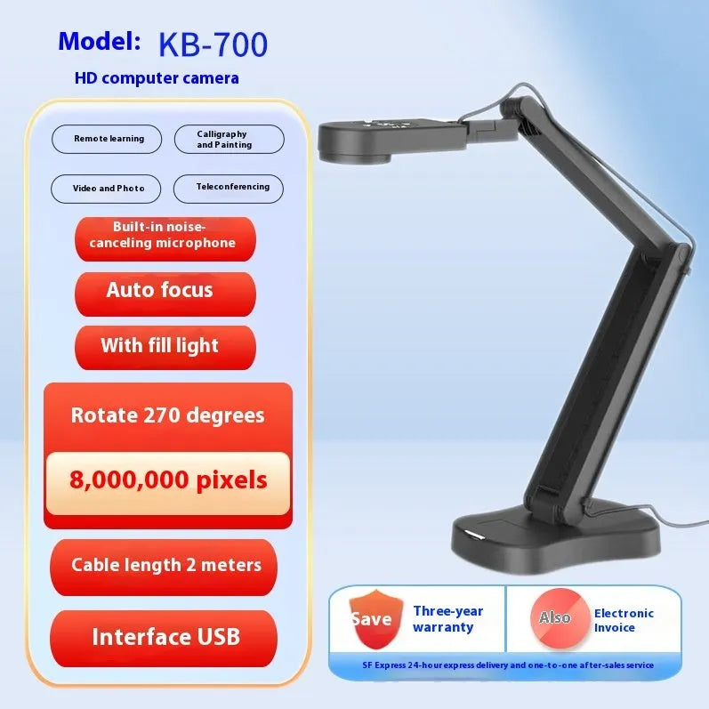 Computer live camera with auto focus and USB 2.0 connection for video calls and content creation