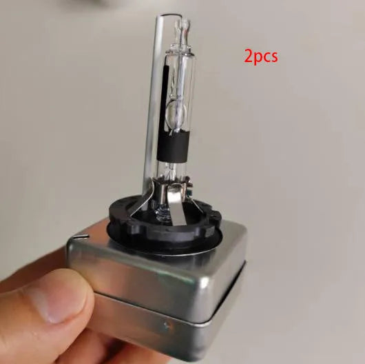 Xenon automotive bulb for D1S and D1R headlights with aluminium alloy shell and choice of four light colours.