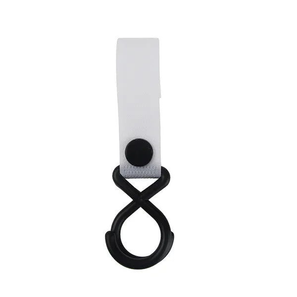 A nylon luggage Velcro hook in one of 18 available colours, shown in independent OPP packaging.