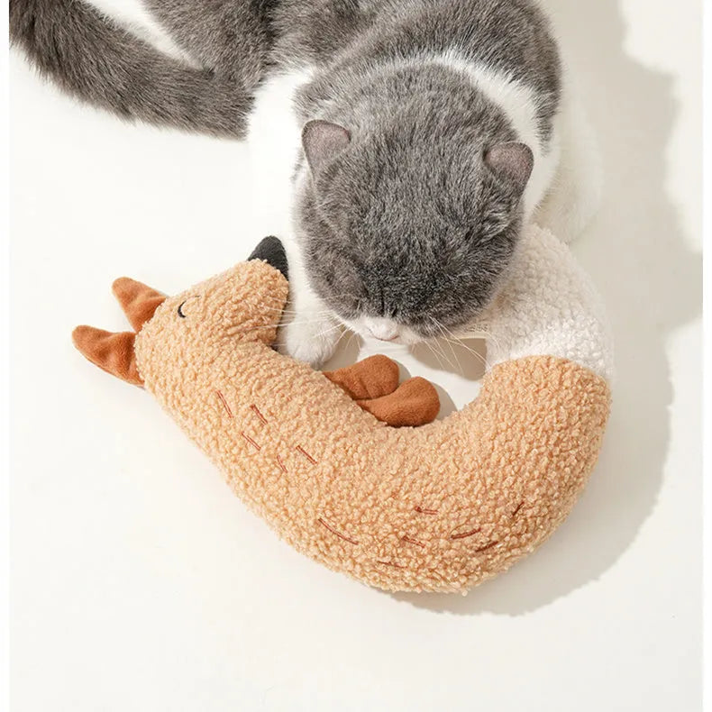 Cartoon dog toy in Fox and Duckling designs with teddy velvet fabric and sound paper for bite-resistant grinding
