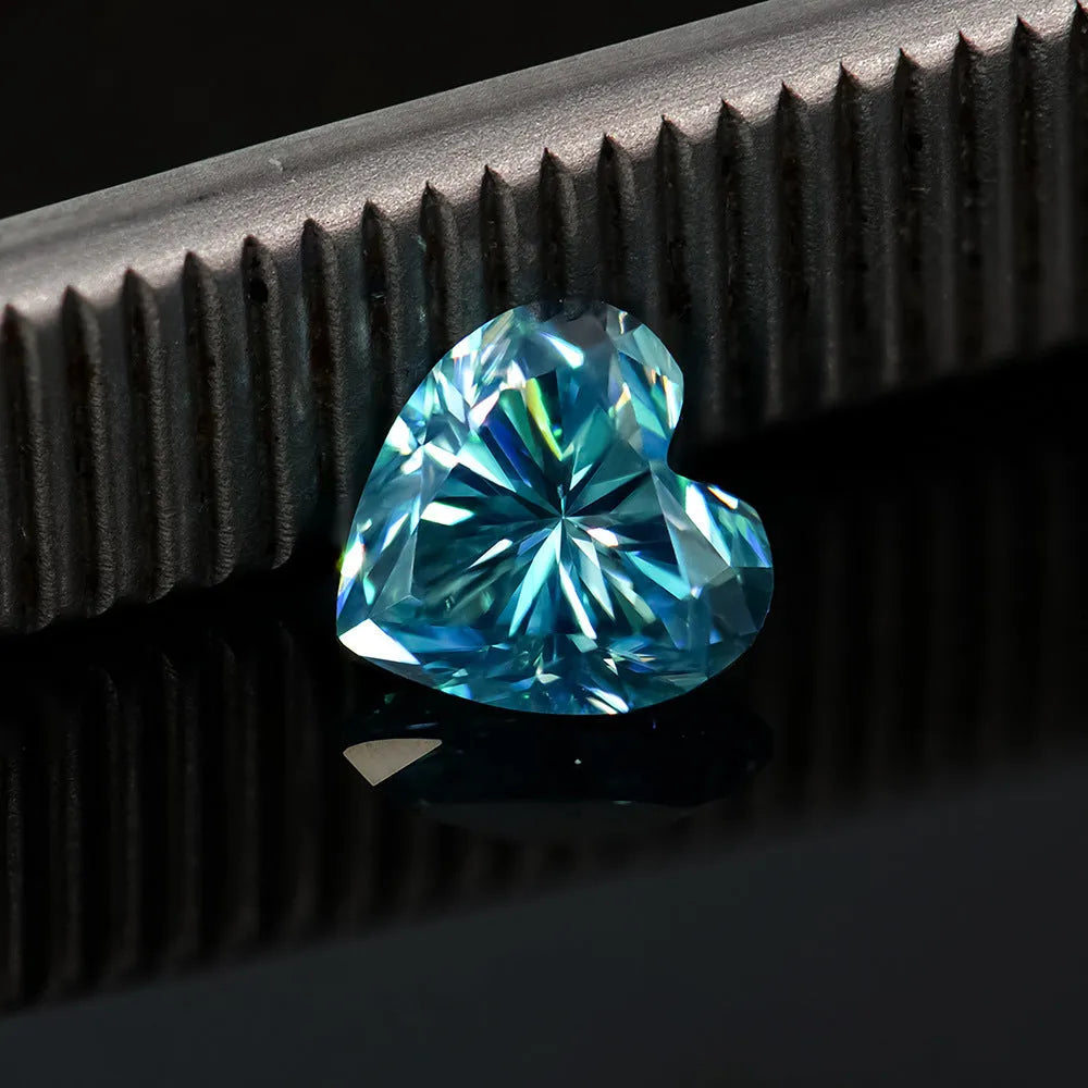 Lemon yellow heart-shaped moissanite loose stone for jewellery making