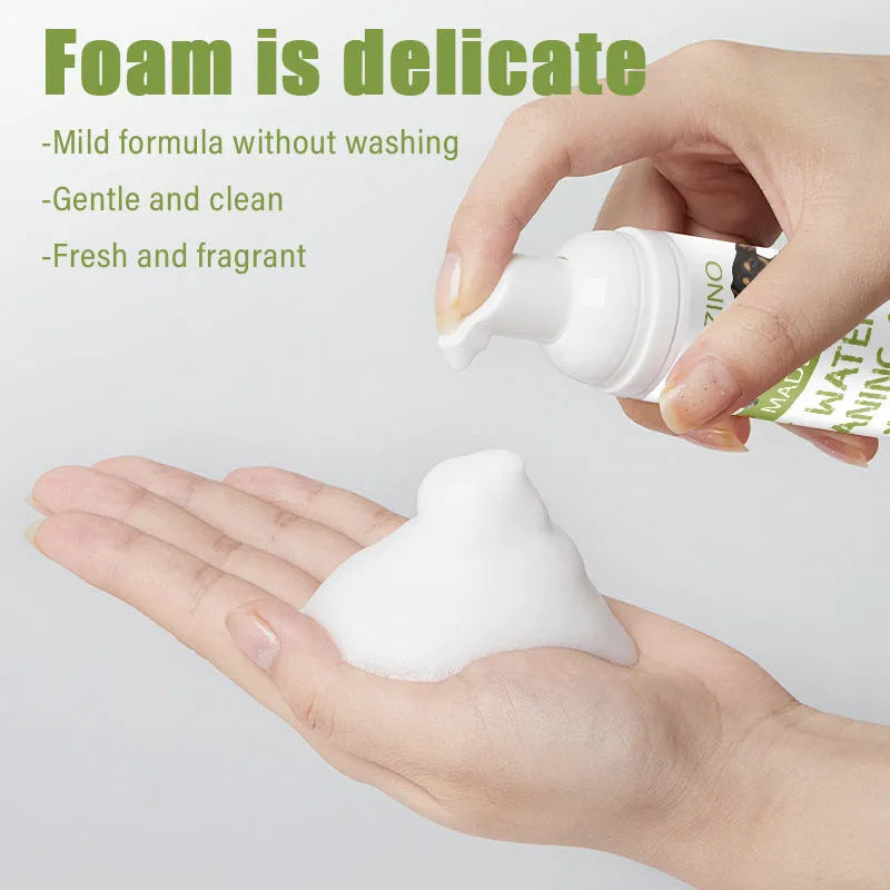 Pet wash-free dry cleaning foam 60g for dogs and cats deodorising body cleaner in white packaging
