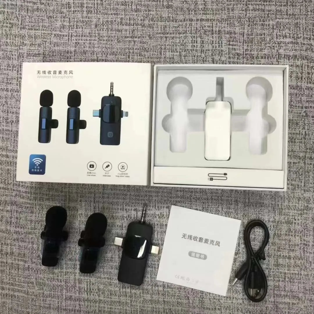 K-series collar clip microphone for wireless outdoor recording with multiple interface options.
