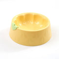 Green plastic anti-tipping pet bowl for cat or dog food and water