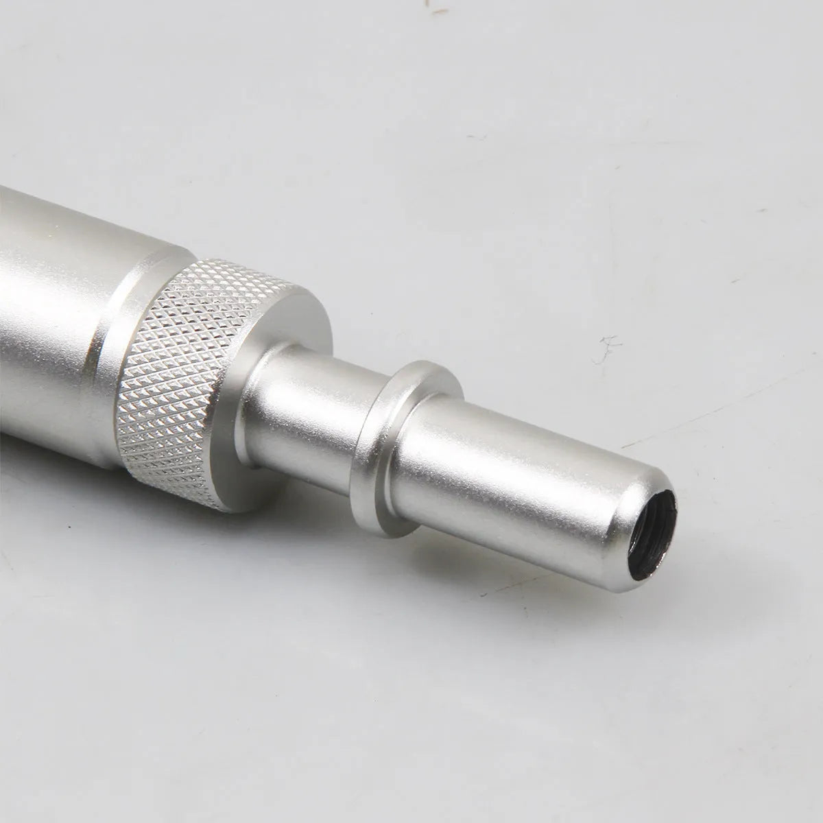 Silver metal VAS6262-9 transmission refuelling joint for automotive fluid service