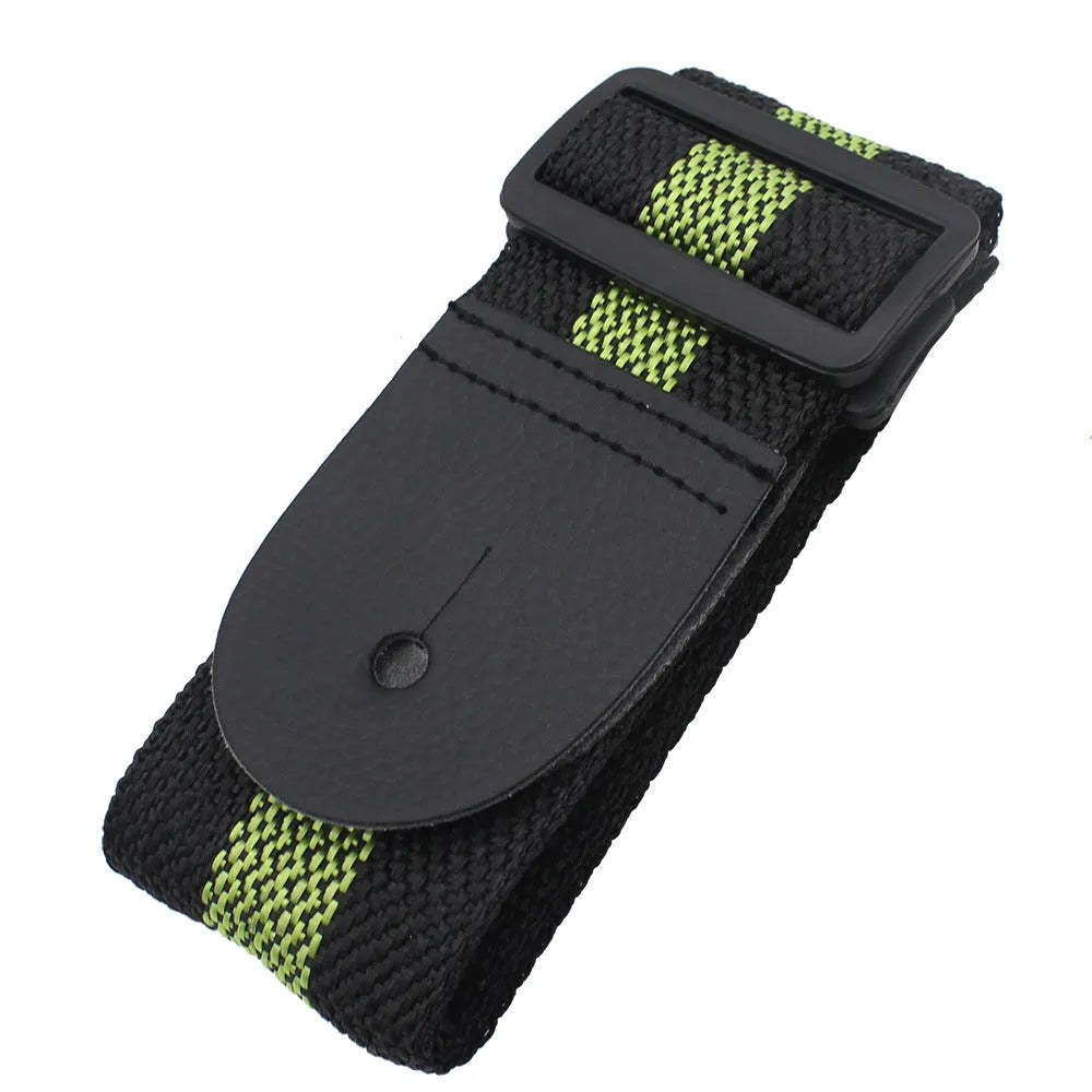 Woven folk pattern guitar strap adjustable for electric acoustic bass ukulele crossbody use