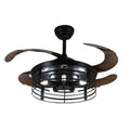 Industrial American retro style 42-inch ceiling fan with integrated light and remote control.