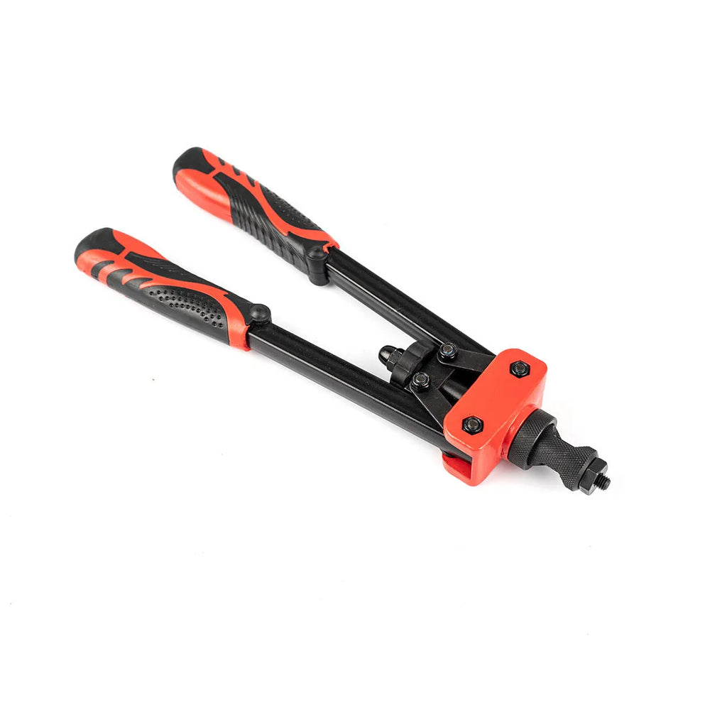 CQ14 model alloy rivet nut pull-setter tool with six M3 M4 M5 M6 M8 M10 tips, 37 cm long.