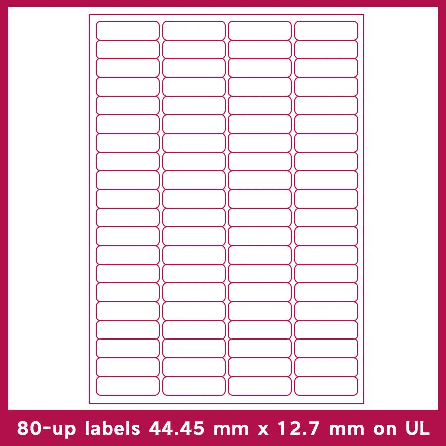 Pack of A4 FBA label paper sheets showing various pre-printed grid formats for barcodes.
