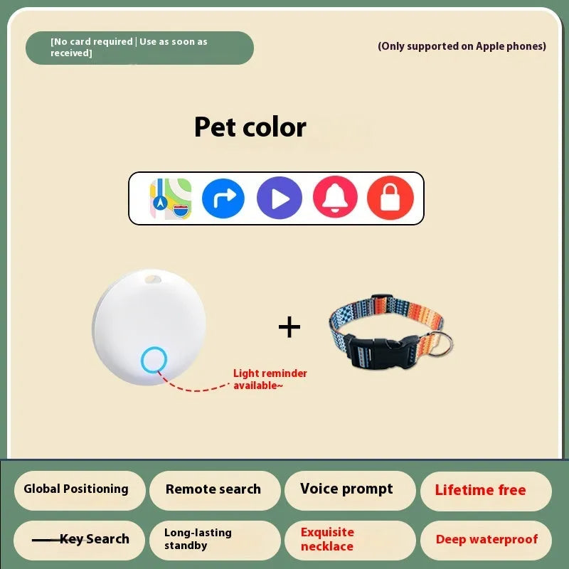 GPS pet locator device for cats and dogs with collar attachment