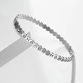Korean style titanium steel bracelet with number detailing in gold, rose gold, or steel colour options