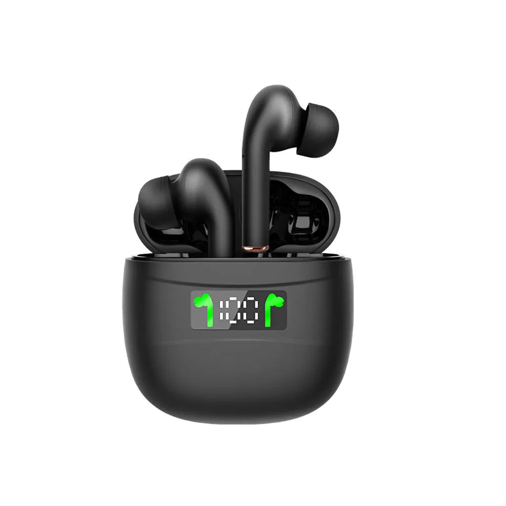 Bluetooth headset sports earphone with earplug style bilateral stereo Black or White