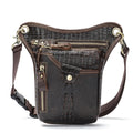 Crazy horse leather retro satchel bag with adjustable strap in distressed brown finish