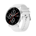 Smart watch with 1.3-inch screen showing heart rate display on a silicone wristband