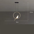 Modern minimalist magpie bird chandelier with zinc alloy and acrylic construction 150cm height