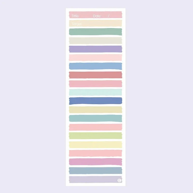 Student notepad with plastic storage box showing 90x248mm dimensions and colour variations