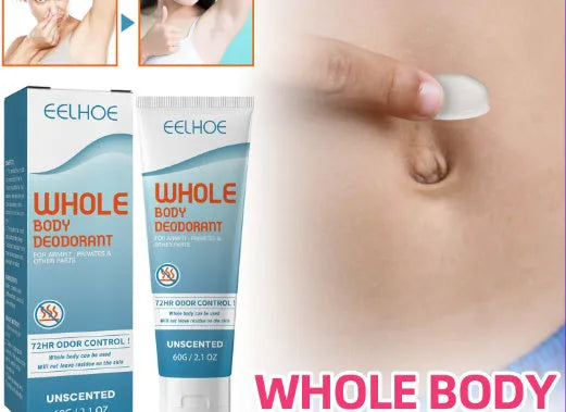 60g jar of body deodorant cream with natural plant extracts for armpit odour
