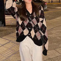 Women's casual knitted cardigan coat in macaron colours - pink, green, black, khaki.
