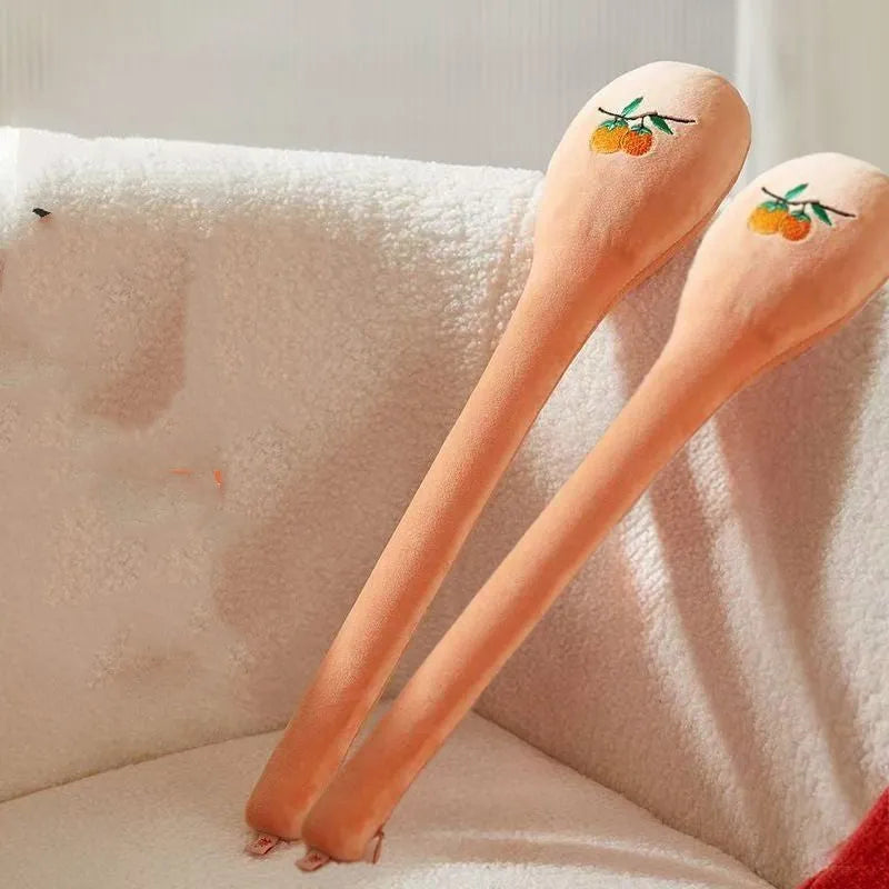 48 cm long percussion massage stick with persimmon wishful zipper style meridian flap for back therapy