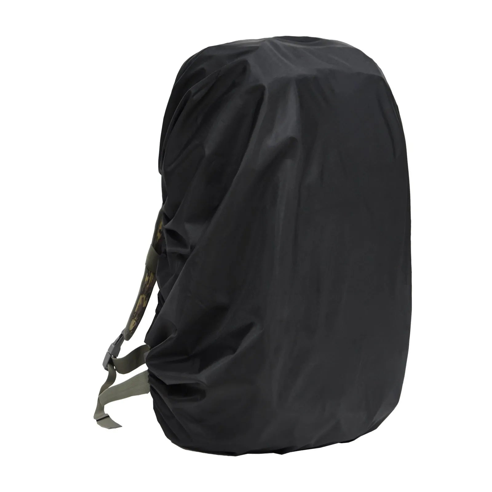 Army green waterproof backpack rain cover for 80L capacity outdoor and mountaineering packs.