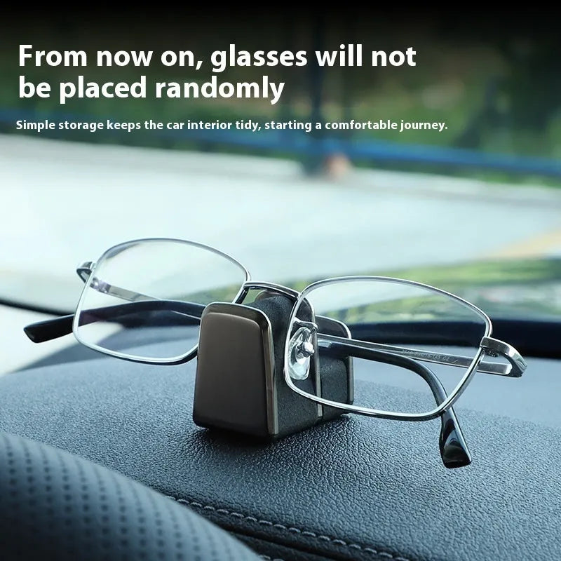 Zinc alloy leather car dashboard glasses clip in green, black, grey, or red