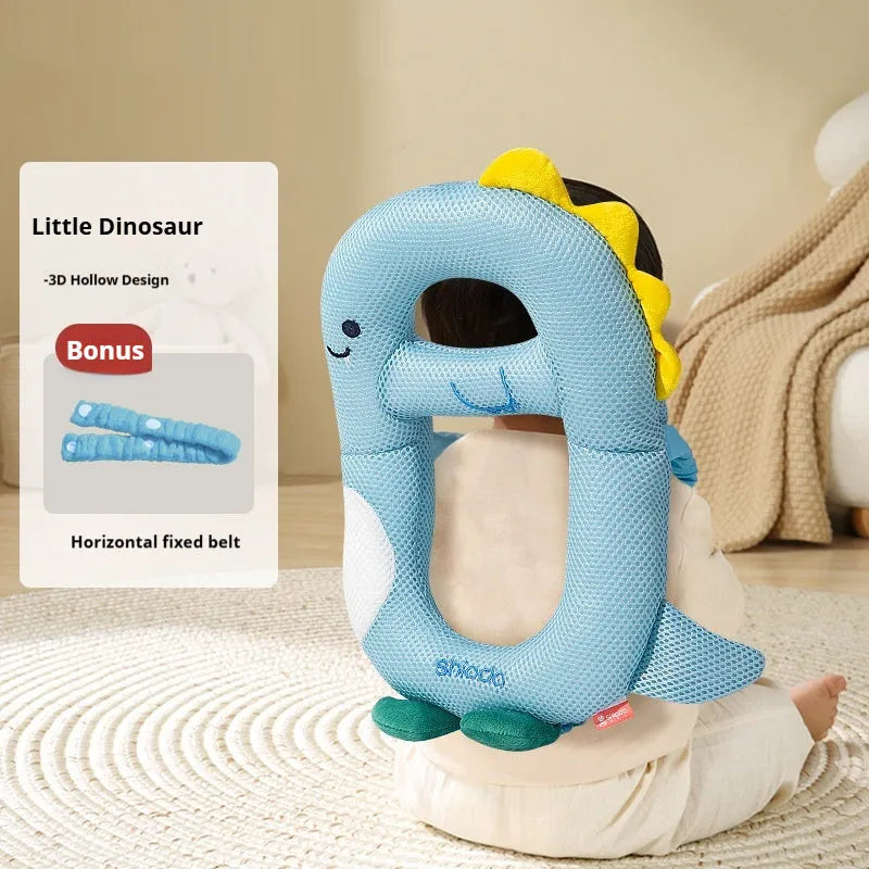 Baby anti-collision pillow with cartoon animal design for toddler fall protection
