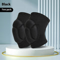 Black and blue breathable thick sponge dance knee pads for anti-collision protection in athletic use