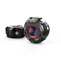 Black waterproof digital sports camera with compact 290mm length shown on an outdoor background.
