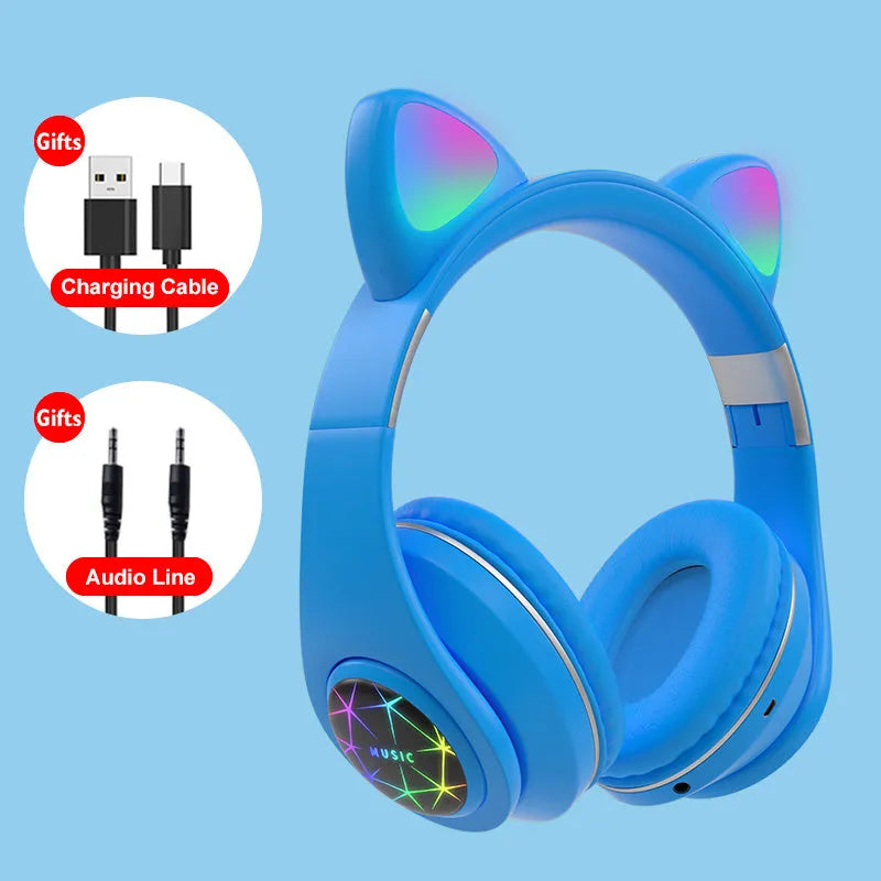 Cat ear wireless Bluetooth sports headset in six colour options